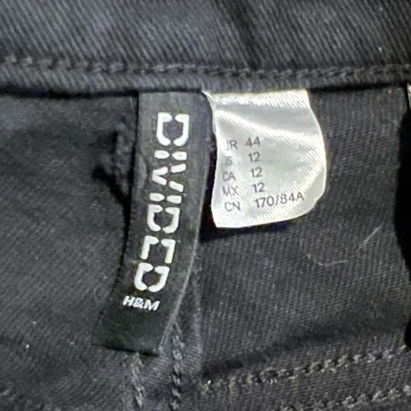 Black Twill Wide Leg HM pants - Picture 4 of 4